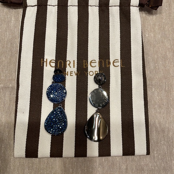 Henri Bendel Bendel Rocks Linear Earrings in Blue - Picture 6 of 6